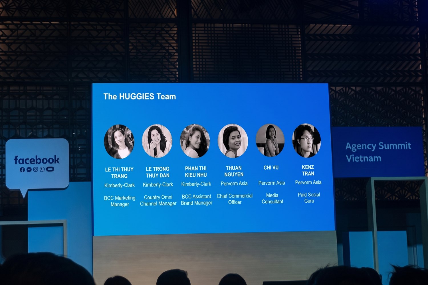 The Huggies team on stage at Facebook Agency Summit Vietnam